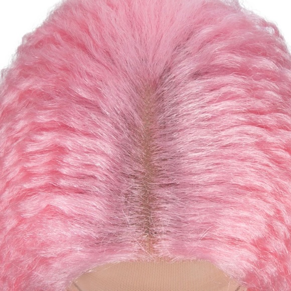 Long Wavy/Twist Style Pink Synthetic Lace Front Wig - Picture 6 of 11